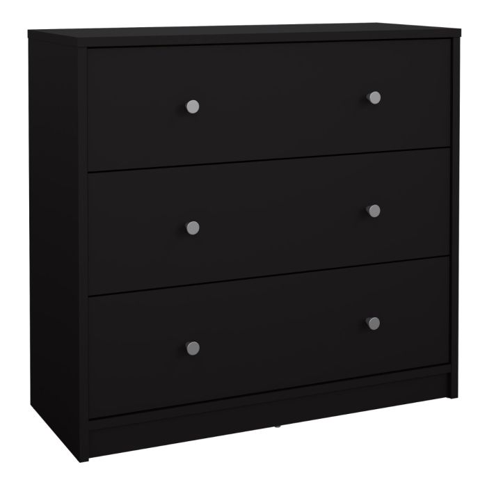 May Chest of 3 Drawers in Black - UK