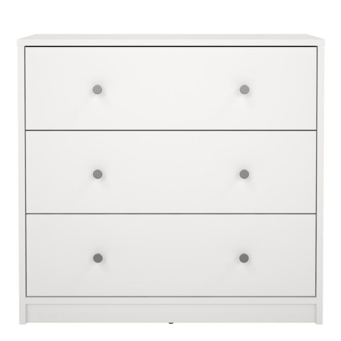 May Wooden Chest of 3 Drawers in White