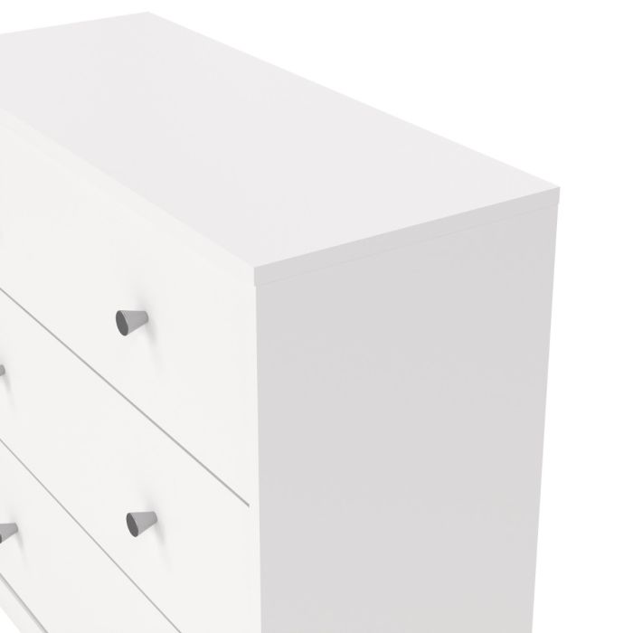 May Wooden Chest of 3 Drawers in White