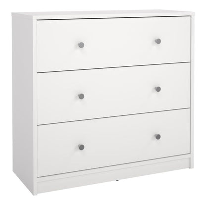 May Wooden Chest of 3 Drawers in White