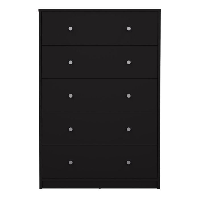 May Chest of 5 Drawers in Black - UK