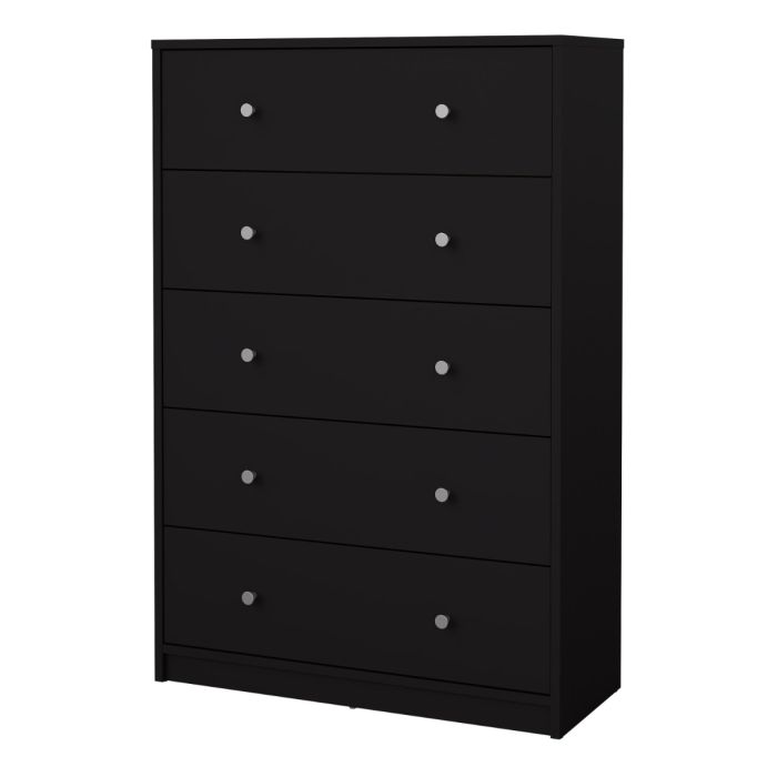 May Chest of 5 Drawers in Black - UK