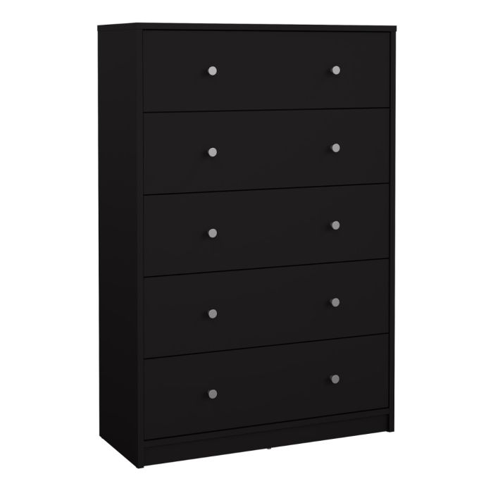 May Chest of 5 Drawers in Black - UK