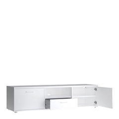 Media TV-unit with 2 doors 1 drawer 147 cm White - UK