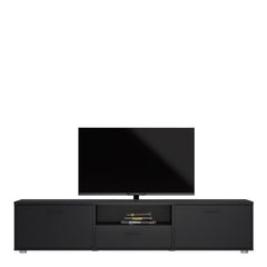 Media TV-unit with 2 doors 1 drawer 177 cm Black - UK