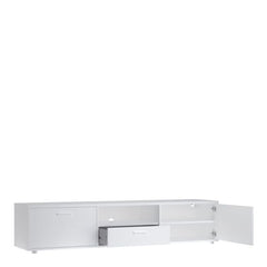 Media TV-unit with 2 doors 1 drawer 177 cm White - UK