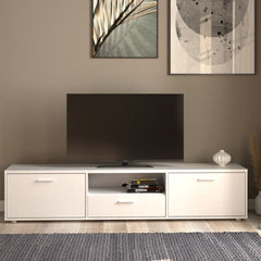 Media TV-unit with 2 doors 1 drawer 177 cm White - UK