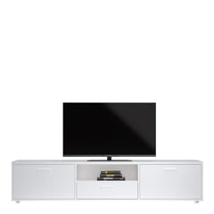 Media TV-unit with 2 doors 1 drawer 177 cm White - UK
