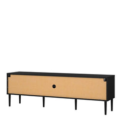Media TV-Unit with 2 Doors 1 Drawer in Black - UK