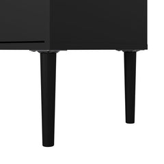 Media TV-Unit with 2 Doors 1 Drawer in Black - UK