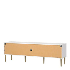 Media TV-Unit with 2 Doors 1 Drawer in White - UK