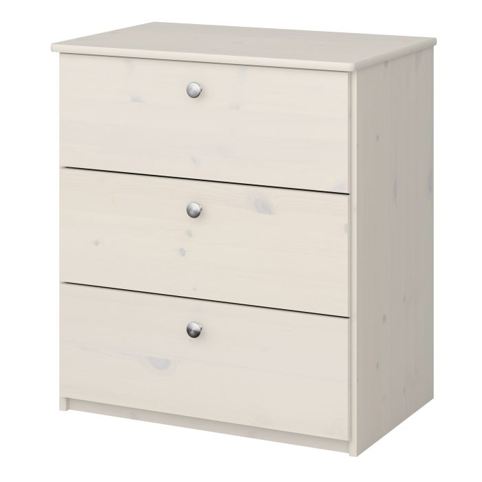 Memphis Chest of 3 Drawers in White wash - UK