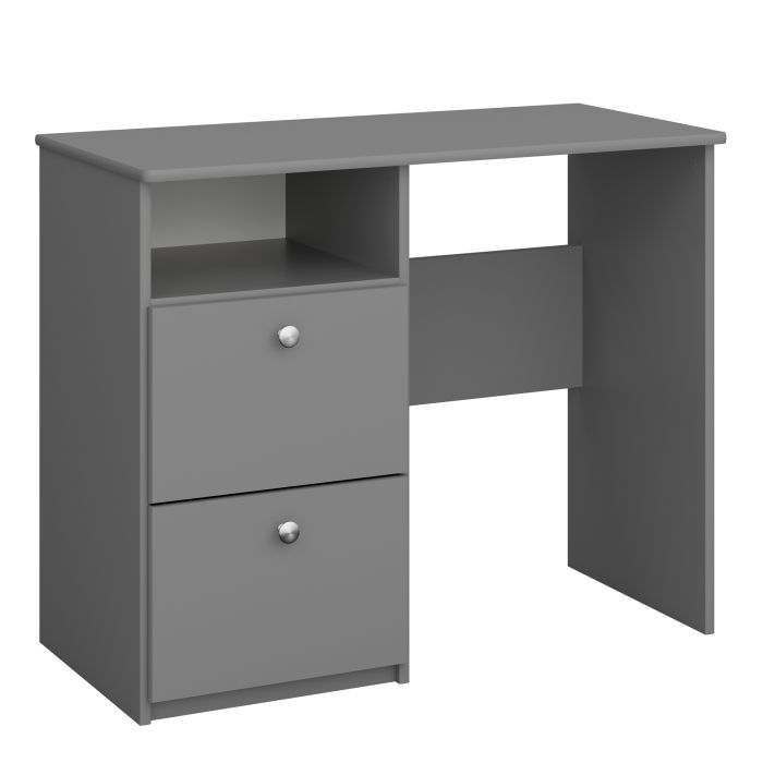 Memphis Desk with 2 Drawers in Folkestone Grey - UK