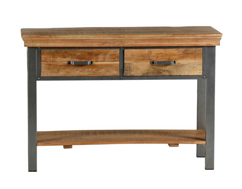 Metropolis Industrial 2 Drawer Console Table