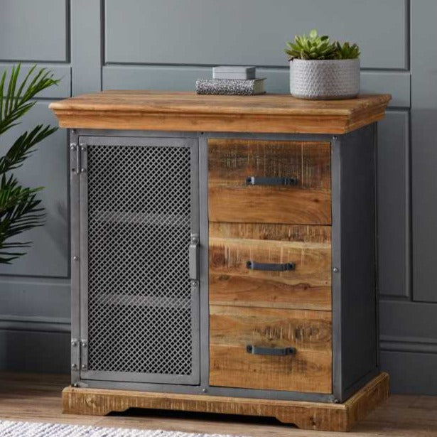 Metropolis Industrial 3 Drawer Sideboard