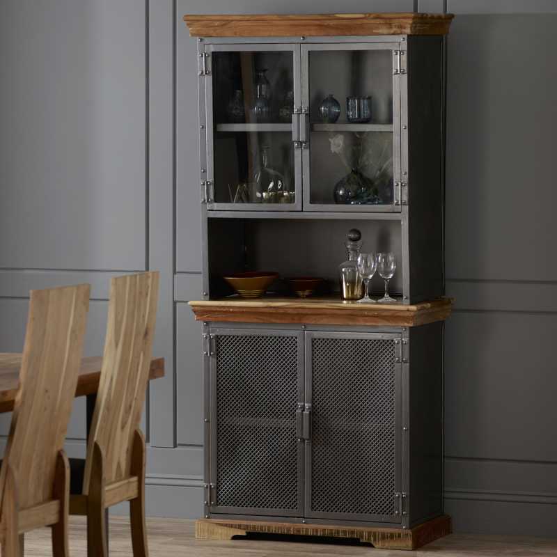 Metropolis Industrial Sideboard Hutch