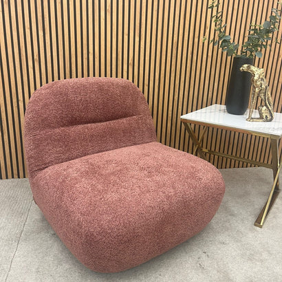 Miami Swivel Accent Chair in Blush Orange - Furniture One Shop