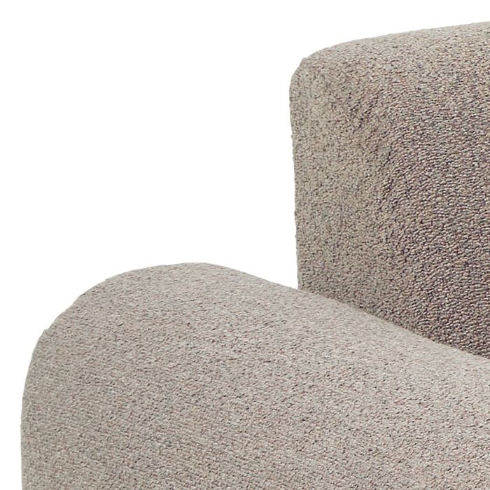 Midfield Fabric Left Hand 3 Seater Corner Sofa In Beige