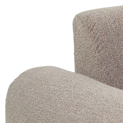Midfield Fabric Left Hand 3 Seater Corner Sofa In Beige