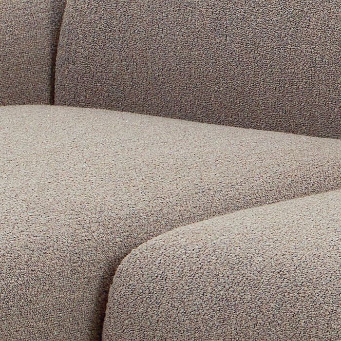 Midfield Fabric Left Hand 3 Seater Corner Sofa In Beige