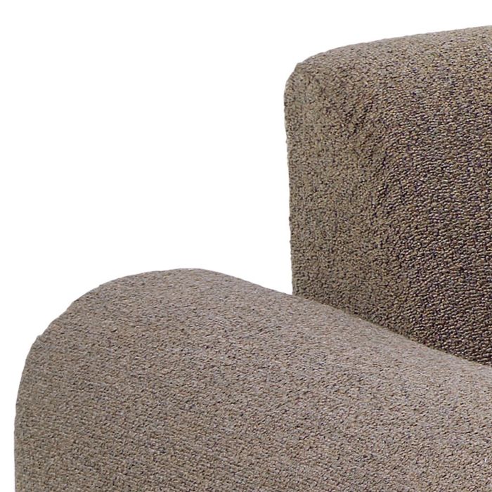 Midfield Fabric Left Hand 3 Seater Corner Sofa In Taupe