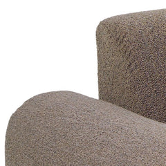 Midfield Fabric Left Hand 3 Seater Corner Sofa In Taupe - Furniture One Shop