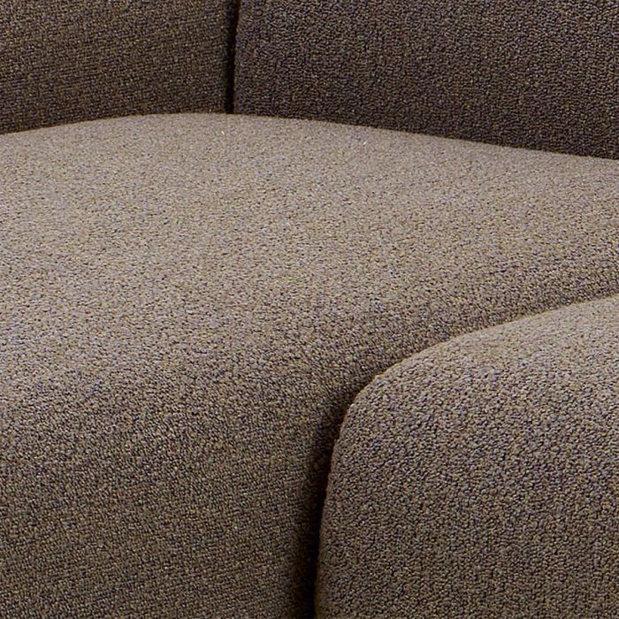Midfield Fabric Left Hand 3 Seater Corner Sofa In Taupe
