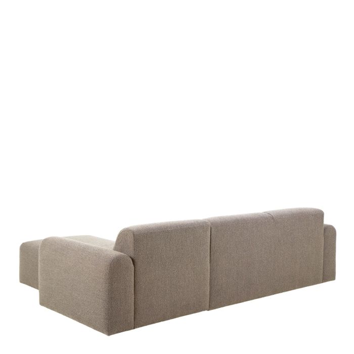 Midfield Fabric Right Hand 3 Seater Corner Sofa In Beige