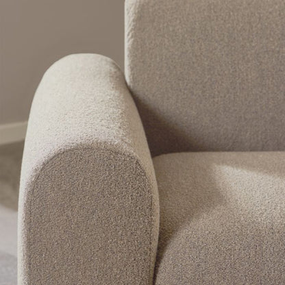 Midfield Fabric Right Hand 3 Seater Corner Sofa In Beige