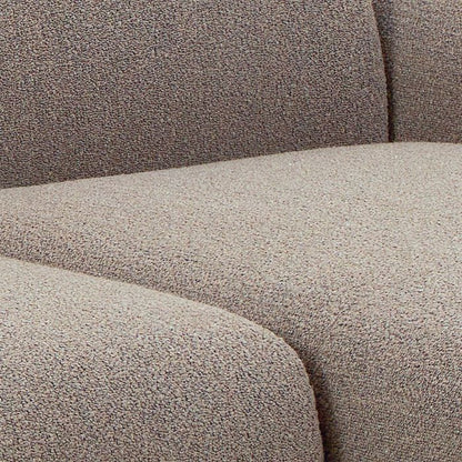 Midfield Fabric Right Hand 3 Seater Corner Sofa In Beige