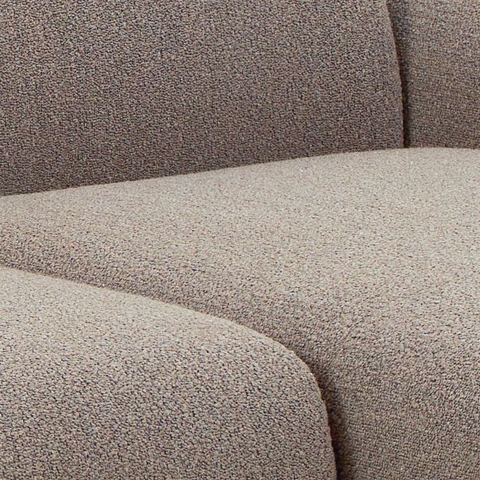 Midfield Fabric Right Hand 3 Seater Corner Sofa In Beige