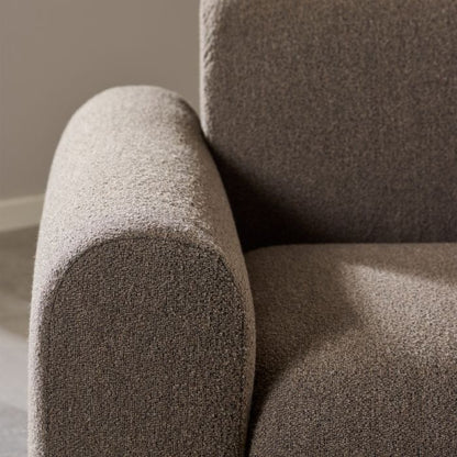 Midfield Fabric Right Hand 3 Seater Corner Sofa In Taupe