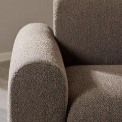 Midfield Fabric Right Hand 3 Seater Corner Sofa In Taupe - Furniture One Shop