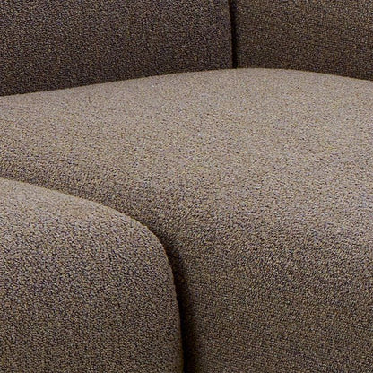Midfield Fabric Right Hand 3 Seater Corner Sofa In Taupe