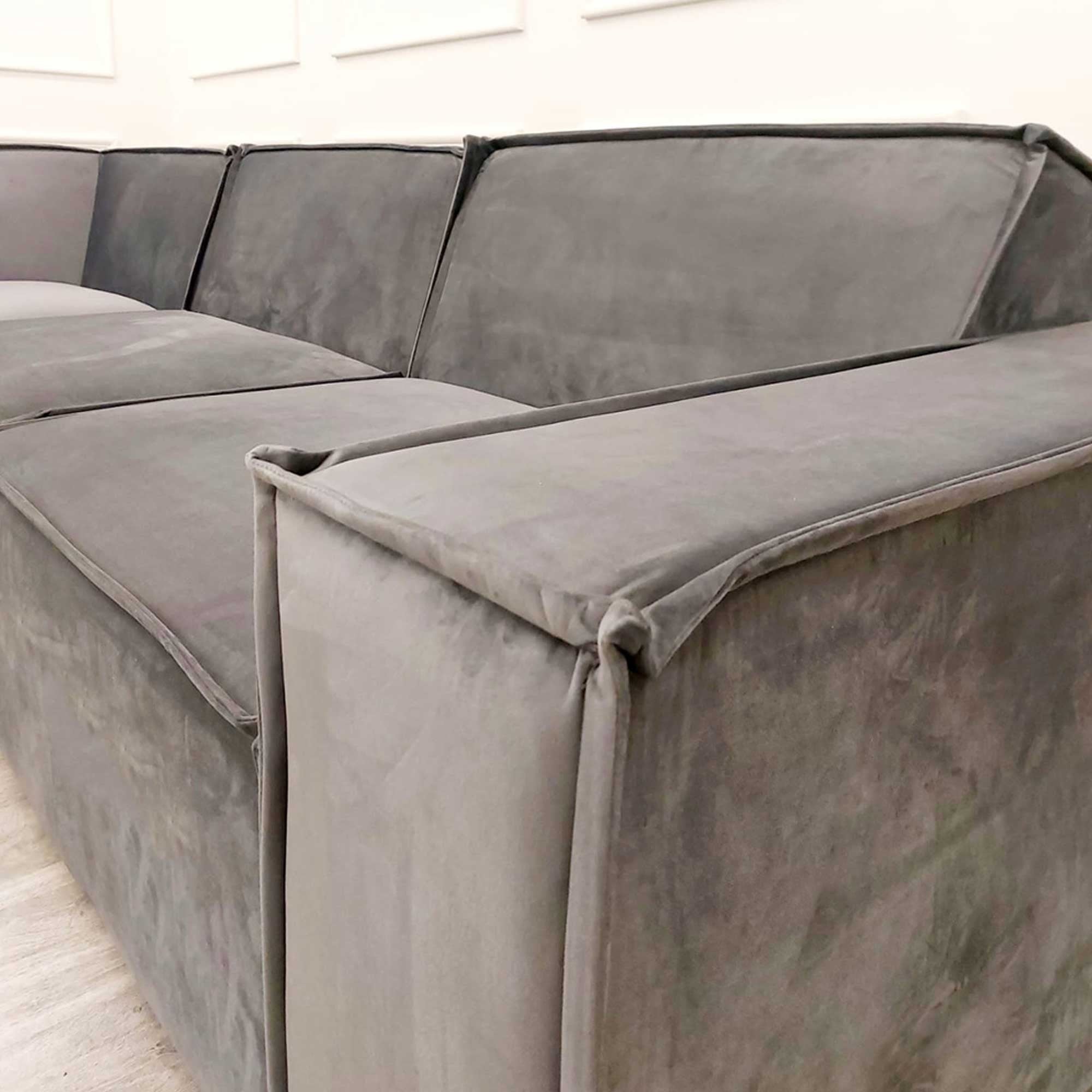 Midland Corner Sofa in Steel