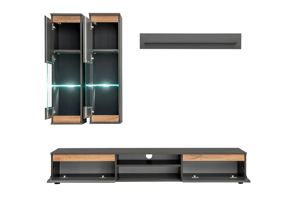 Modo Wooden TV Entertainment Unit in Grey Matt