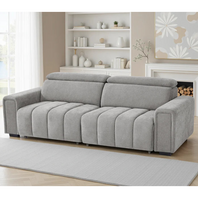 Molly Electric Sofa Bed In Grey Fabric 3 Seater with Power Sliding Seats
