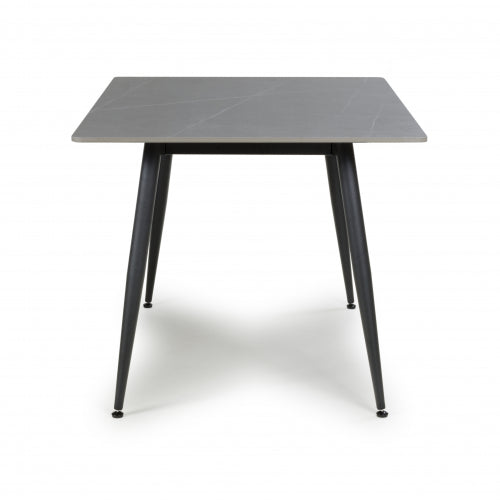 Monaco Ceramic Square Dining Table In Grey