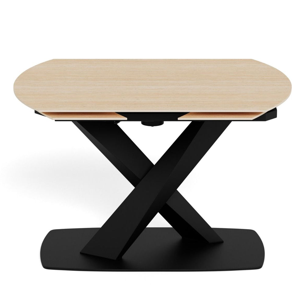 Morelle Oval Extending Dining Table in Sand Ceramic 120–180cm - Furniture One Shop