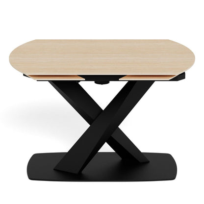 Morelle Oval Extending Dining Table in Sand Ceramic 120–180cm - Furniture One Shop