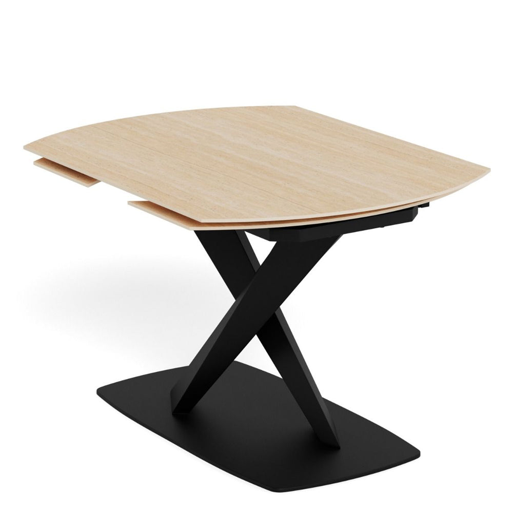 Morelle Oval Extending Dining Table in Sand Ceramic 120–180cm - Furniture One Shop