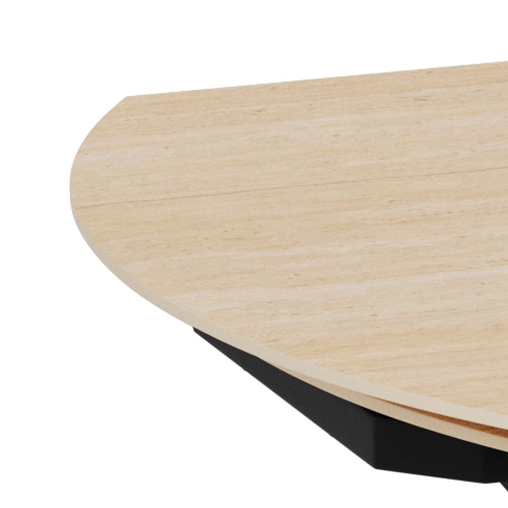 Morelle Oval Extending Dining Table in Sand Ceramic 120–180cm - Furniture One Shop