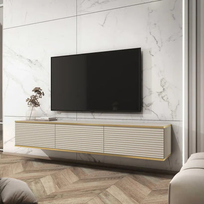 Moro Floating TV Unit in Beige - 175cm - Furniture One Shop