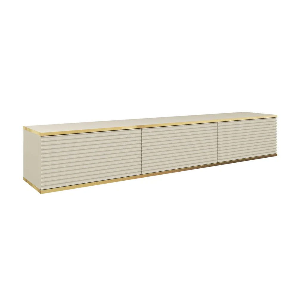 Moro Floating TV Unit in Beige - 175cm