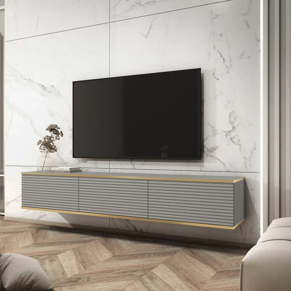 Moro Floating TV Unit in Grey - 175cm