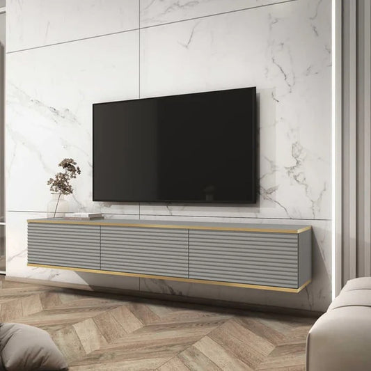 Moro Floating TV Unit in Grey - 175cm