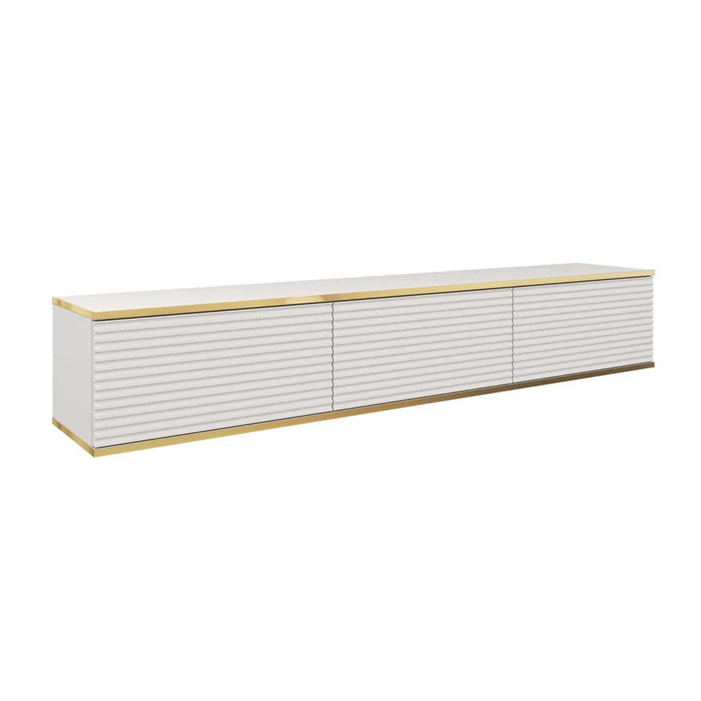 Moro Floating TV Unit in White - 175cm