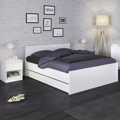 Naia Bedside 1 Drawer 1 Shelf in White High Gloss - UK - Furniture One Shop