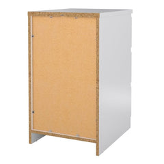 Naia Bedside 3 Drawers in White High Gloss - UK - Furniture One Shop