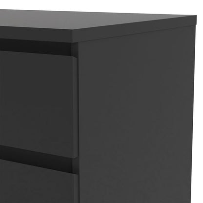 Naia Chest of 5 Drawers in Black Matt - UK